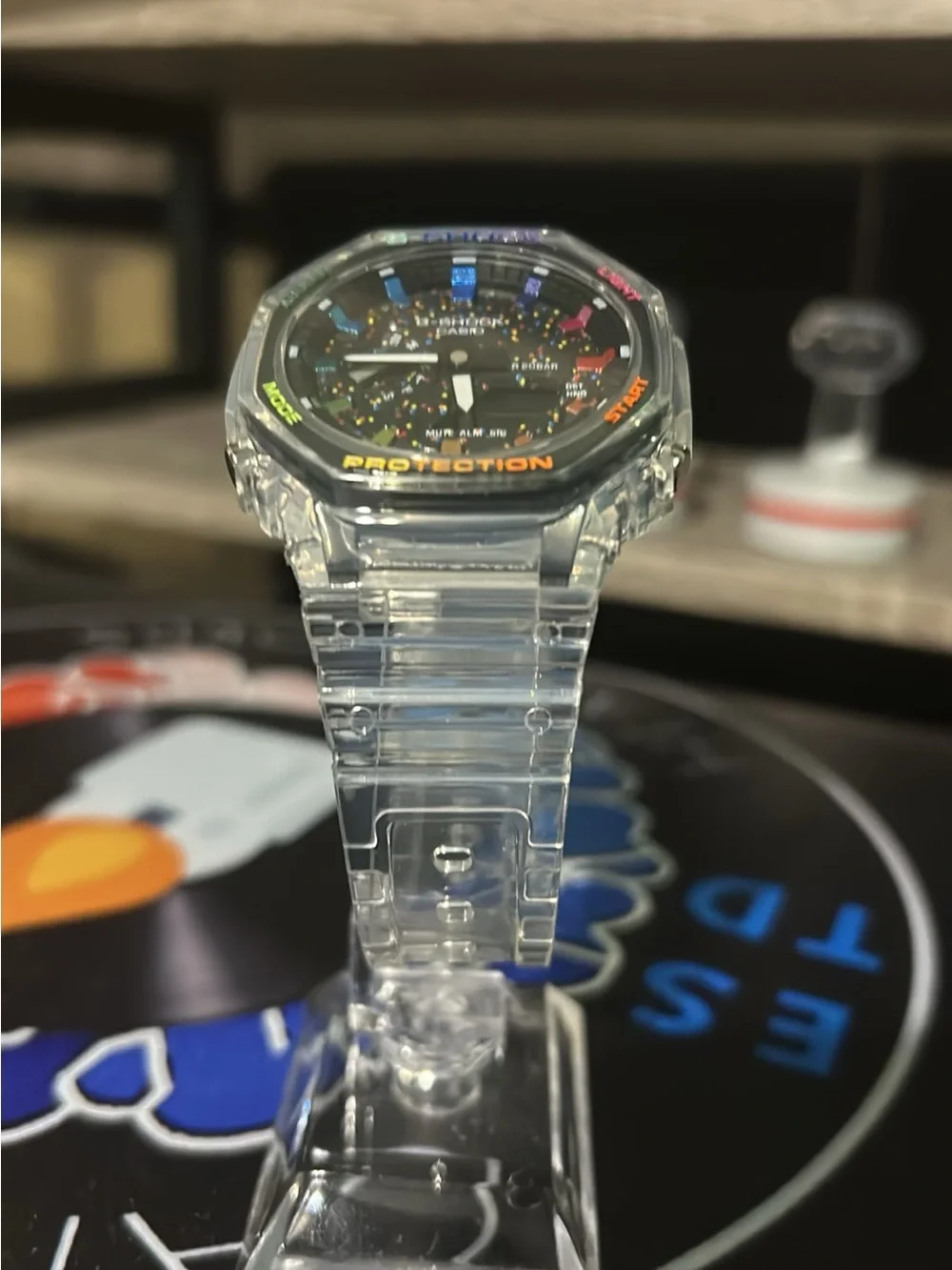 Casio Clear Transparent Band G-Shock with Multicolor Accents